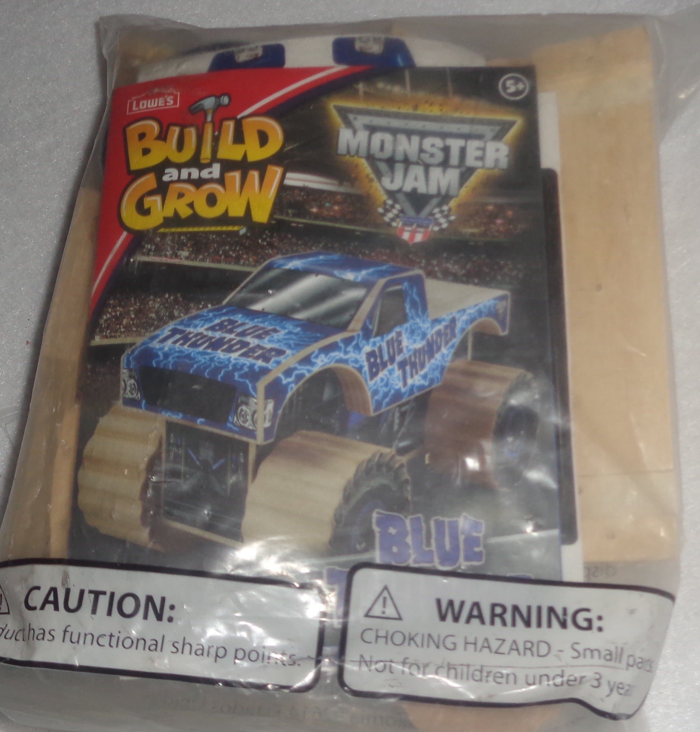 LOWES BUILD AND GROW MONSTER JAM Blue Thunder