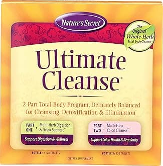 Nature's Secret Ultimate Cleanse | Cleansing, Detoxification & Elimination, Two 120 Tablet Bottles