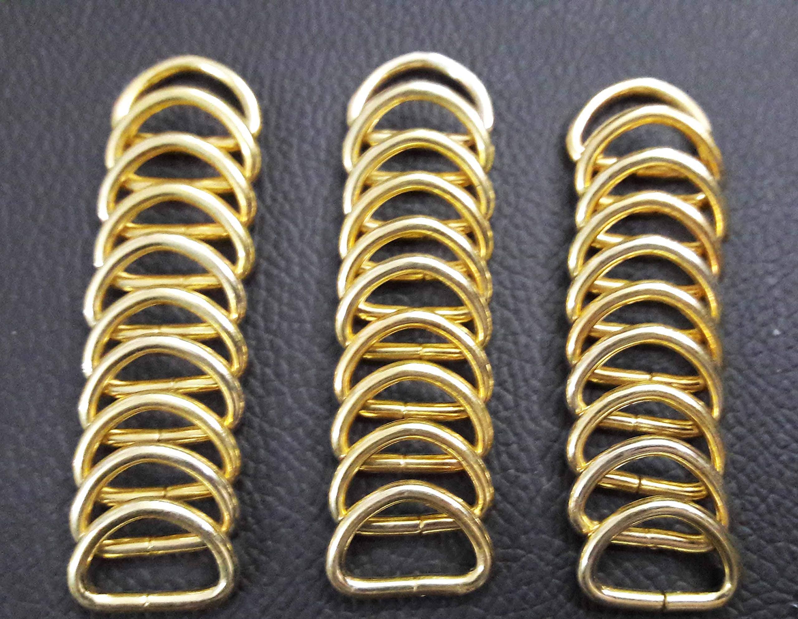 Tia D Ring Buckle Strap Semi- Circular, D- Shaped Loop Small D-Ring for Purse, Bag Making, Hanging & Decorative Accessories-