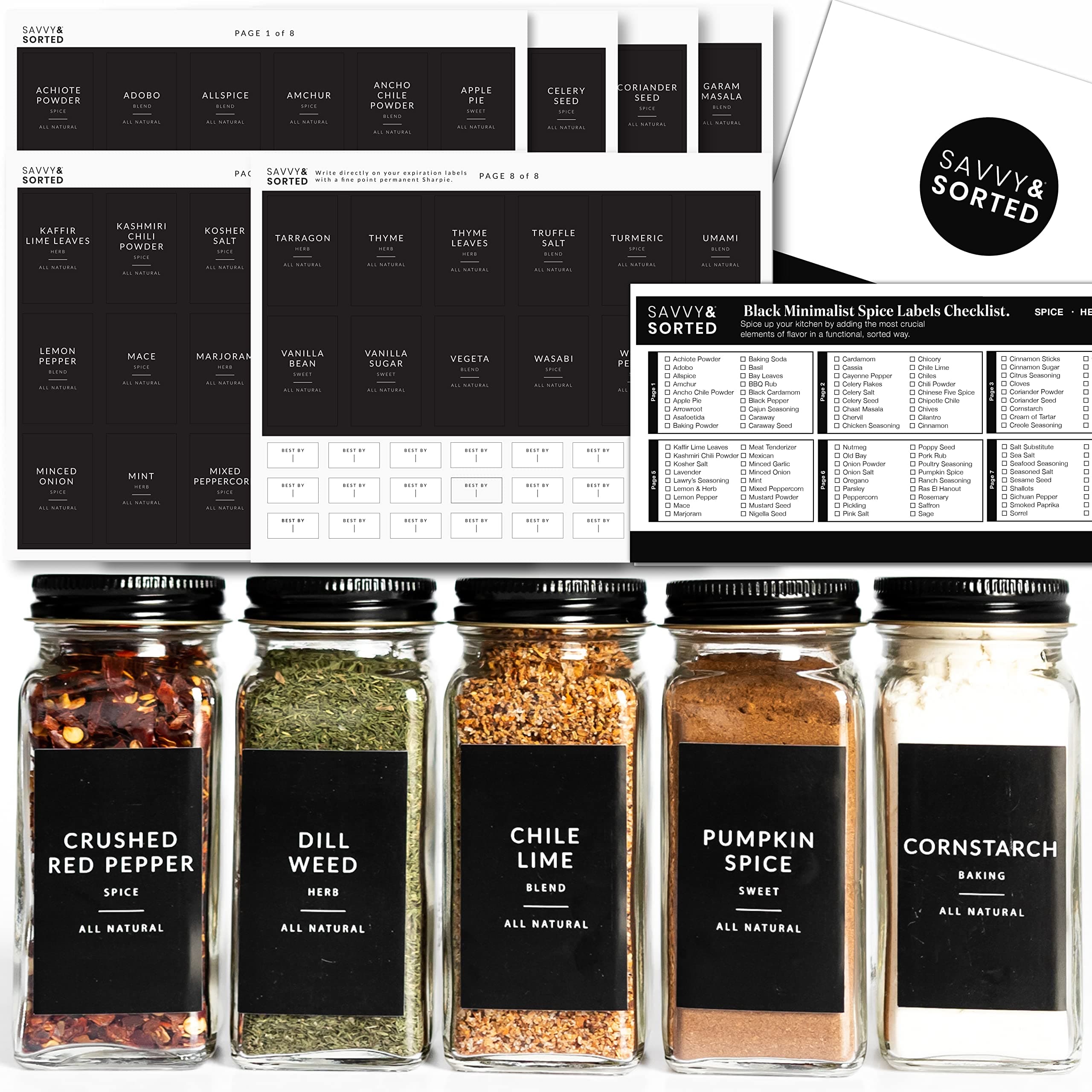 Chalkboard Banner Spice Labels