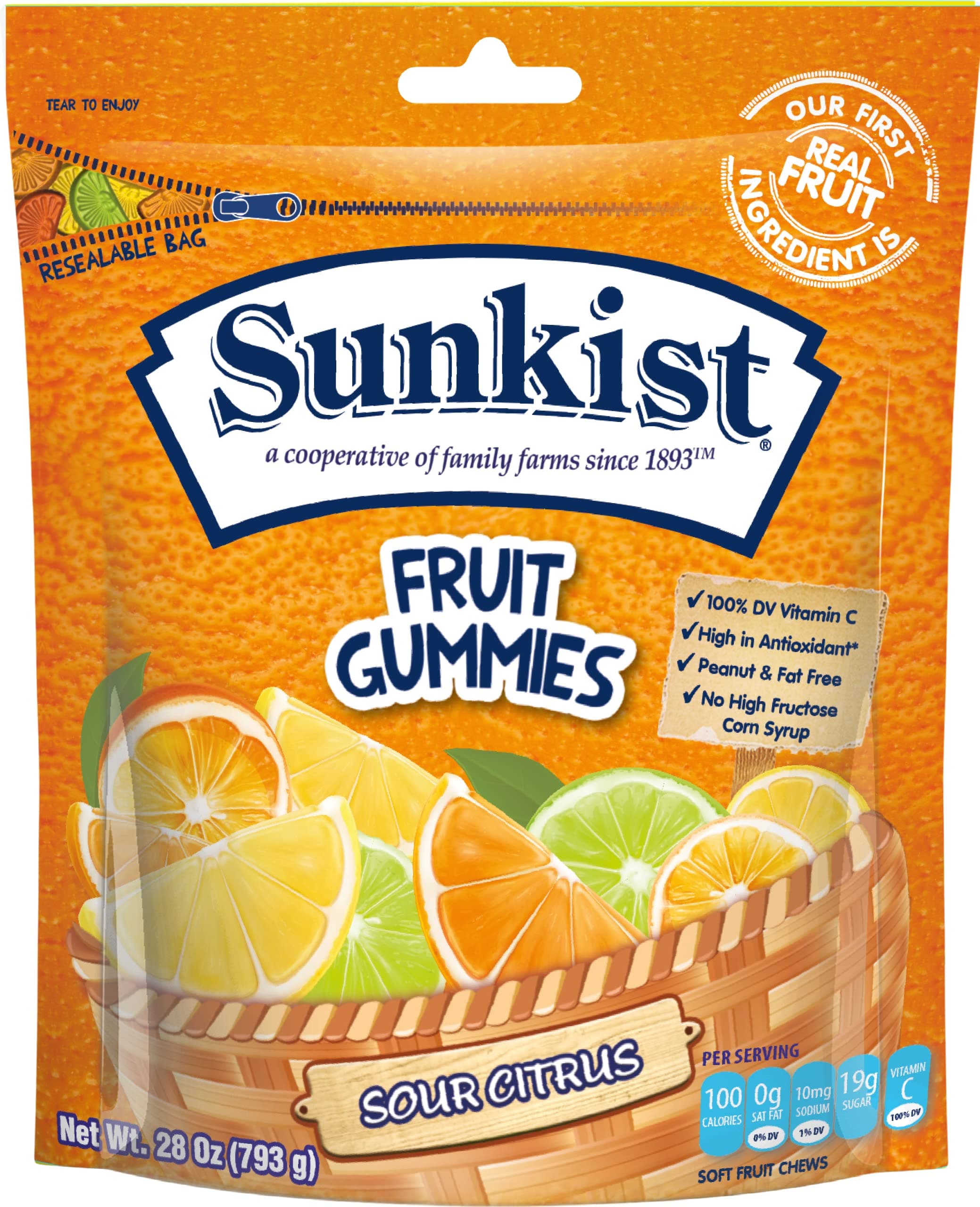 Fruit Gummies - Sour Citrus: 28-Ounce Bag