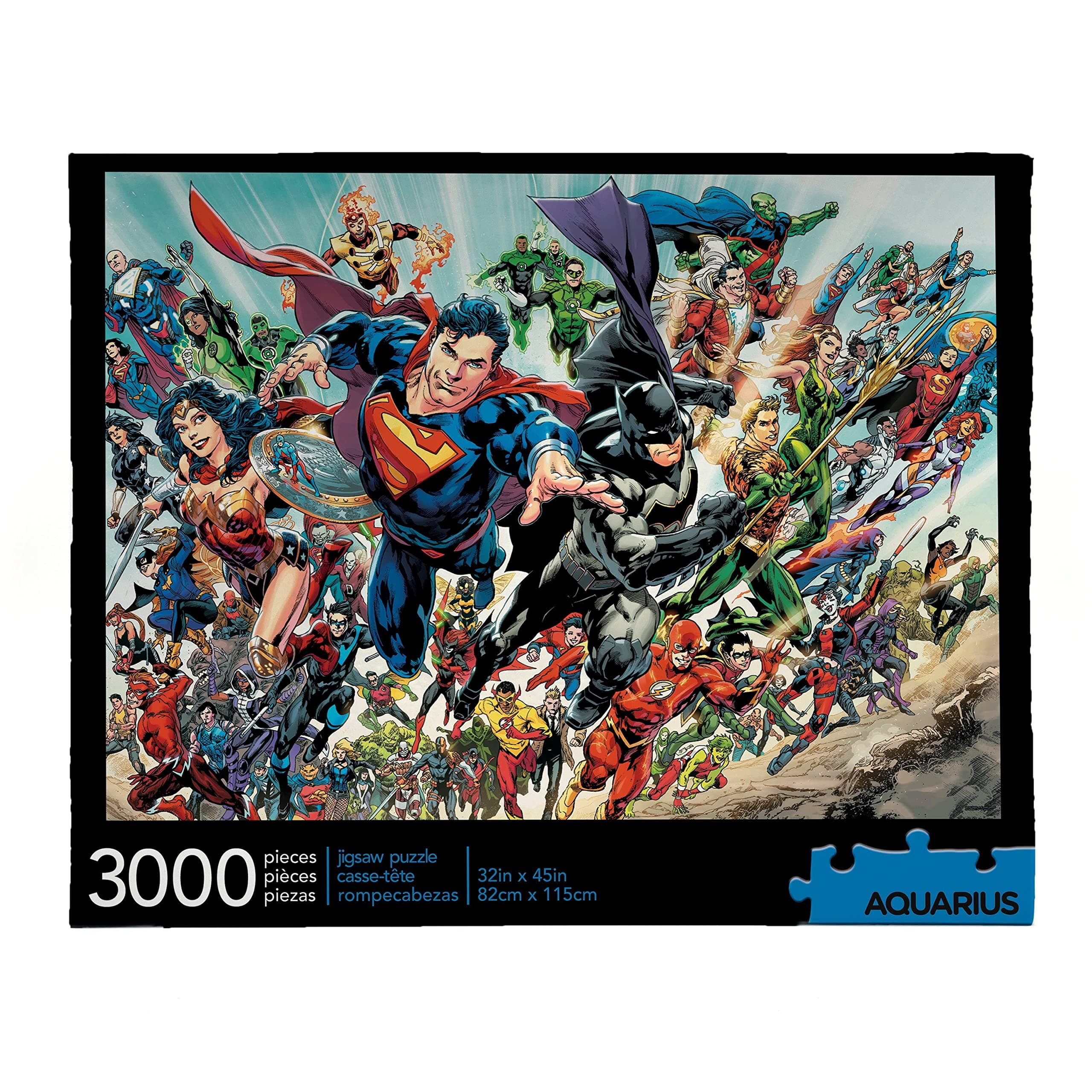 AQUARIUS 68512 DC Comics Cast 3000 Piece Jigsaw Puzzle, Multi-Colored One Size