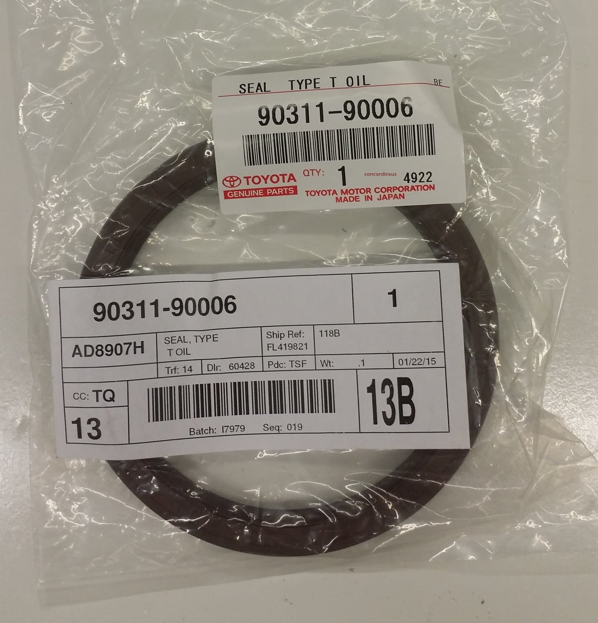 Lexus 90311-90006, Engine Crankshaft Seal