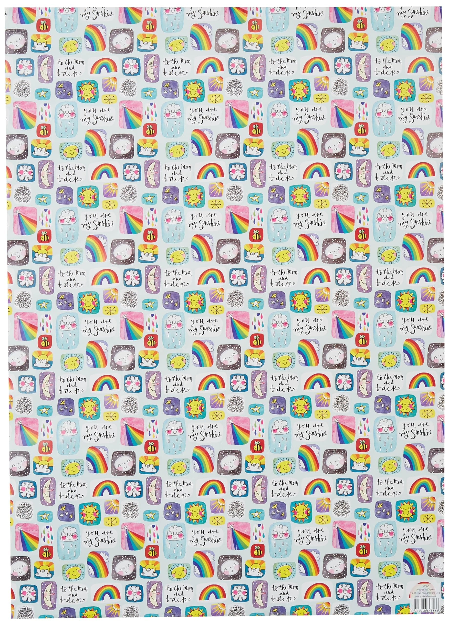 Rachel Ellen Suns and Rainbows Gift Wrapper, Multicolor