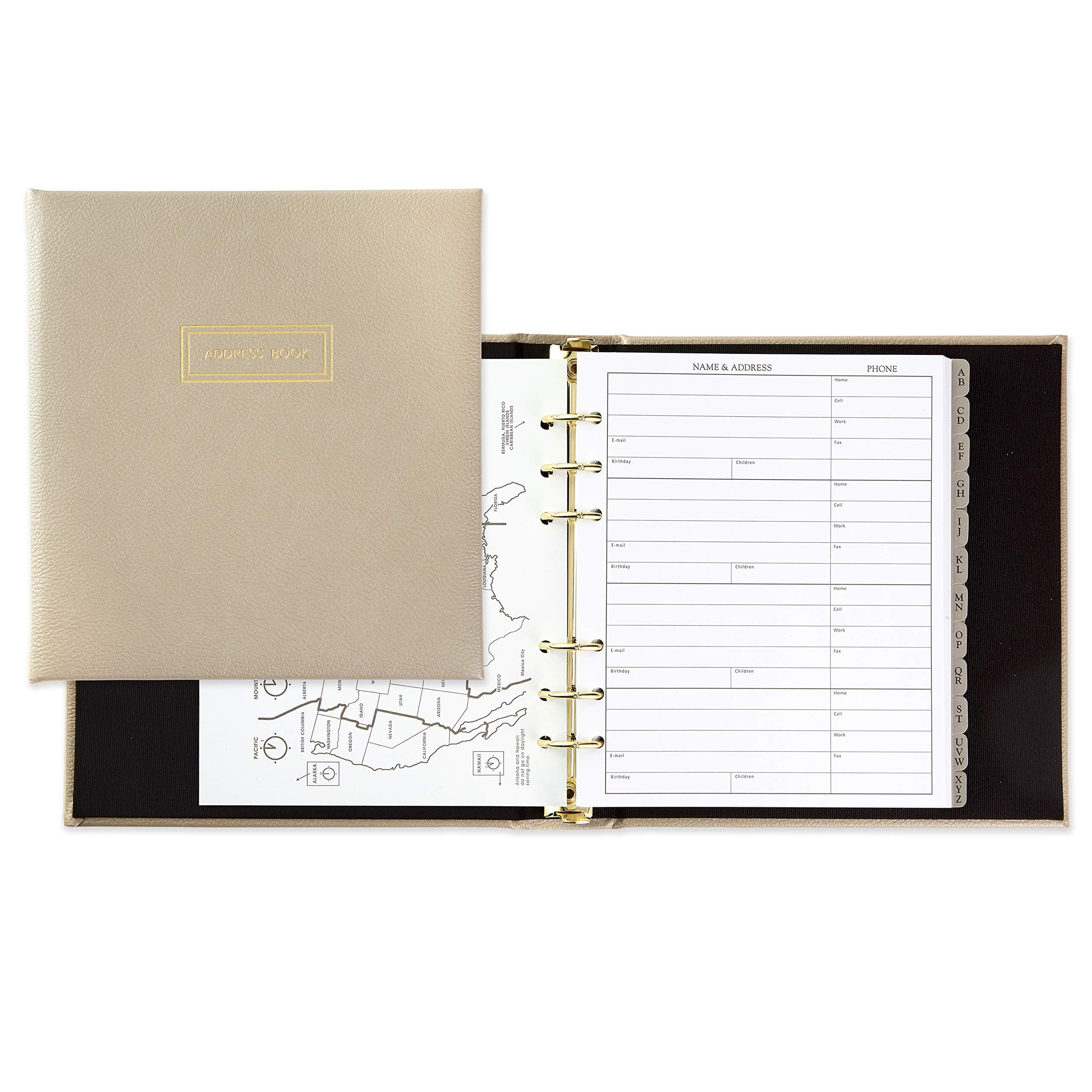 Refillable Address Book (Cream)