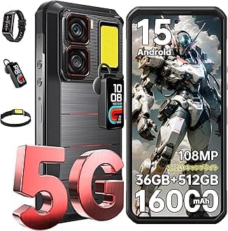 OUKITEL WP300 5G Rugged Smartphone Unlocked Android 15-36GB+512GB/2TB Rugged Phone, 6.8''FHD+ Display 108MP Rear Camera 16000mAh(45W) Battery Waterproof Cell Phones, IP68/IP69K/NFC/WiFi6