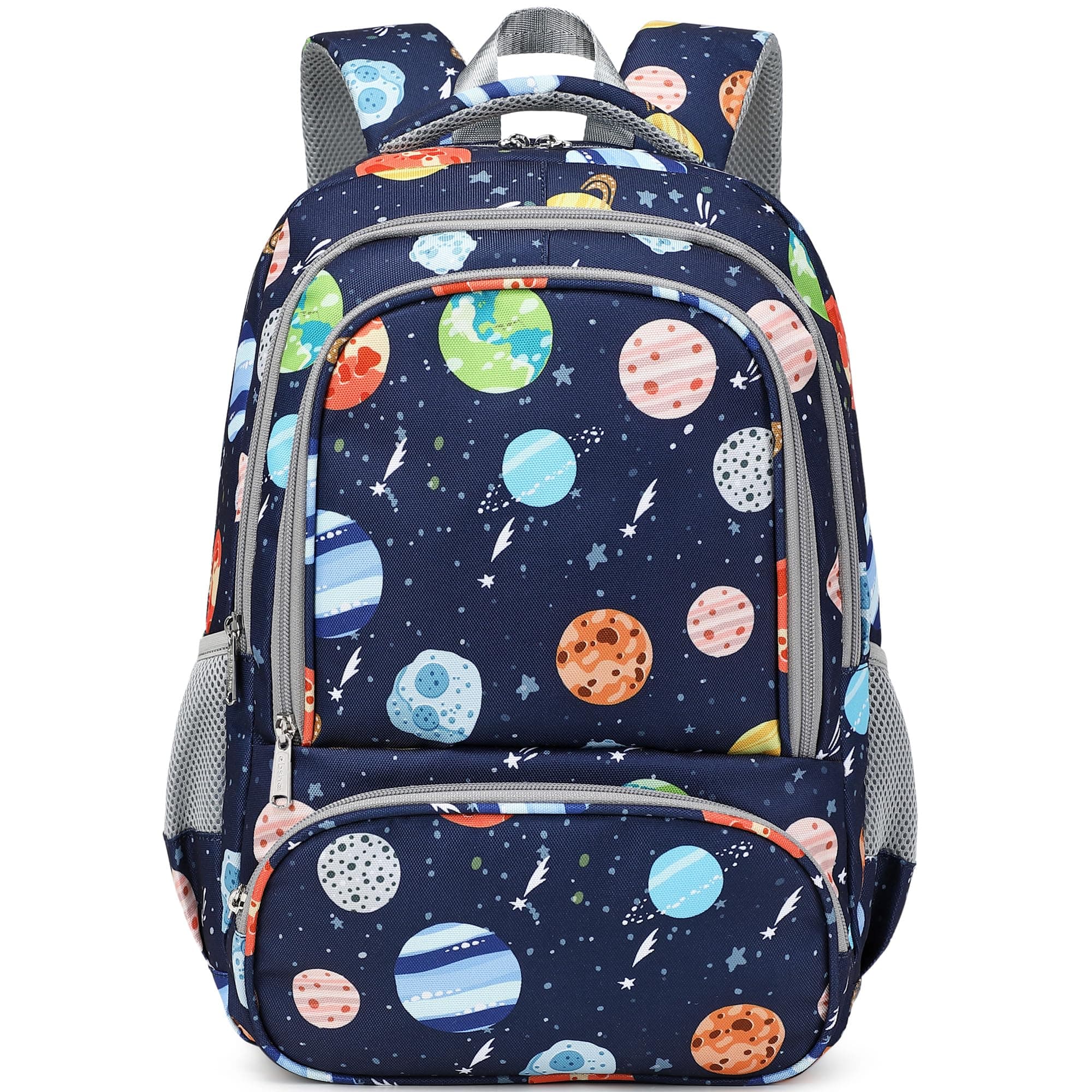 Lightweight Elementary School Backpack For Boy Kindergarten Boys Bookbag Solar System Kids School Bags (Space Planet)