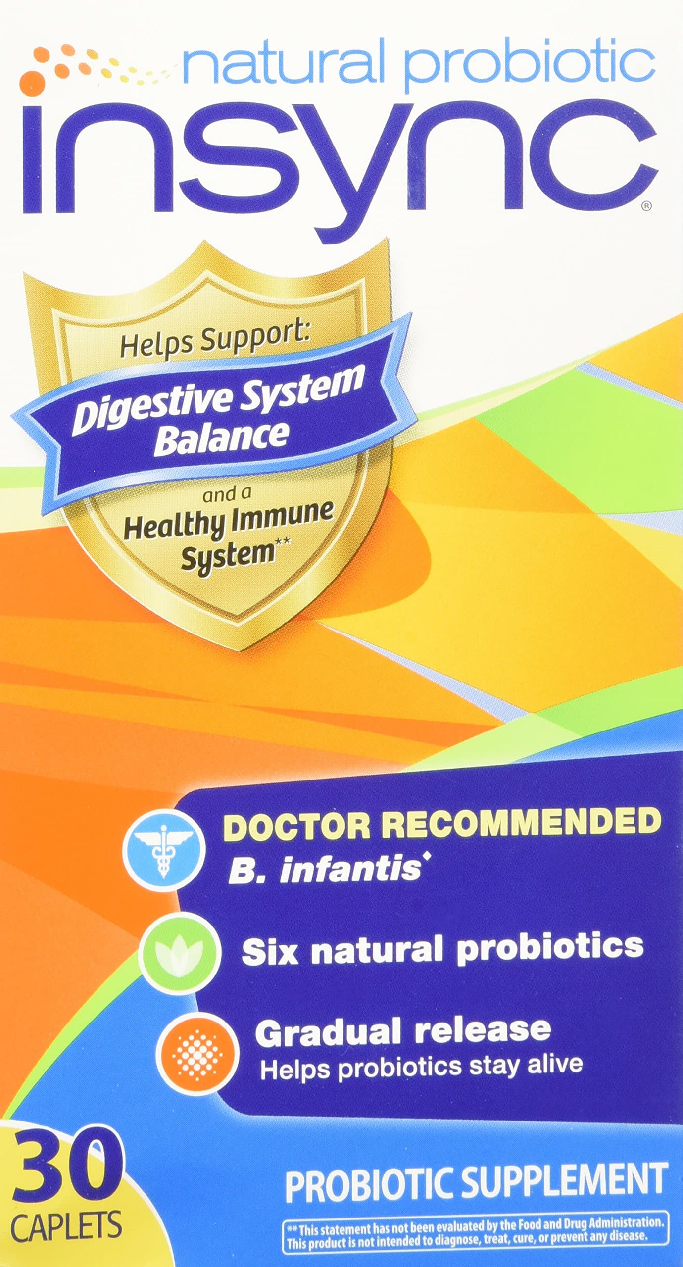 insync Natural Probiotic 30 caplets (Pack of 2)