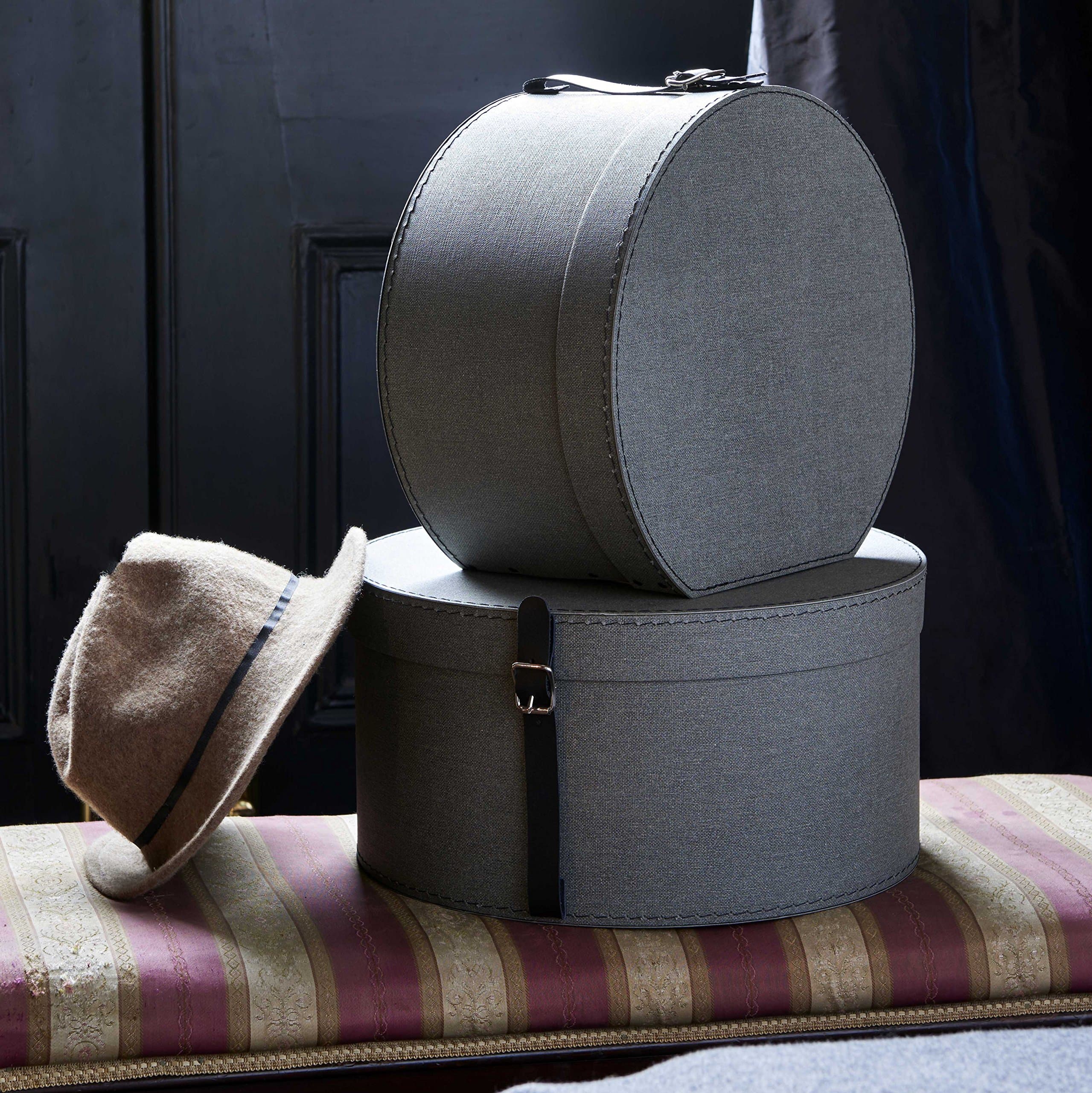 Bigso Box of Sweden Mathilde Hat Box Large Grey