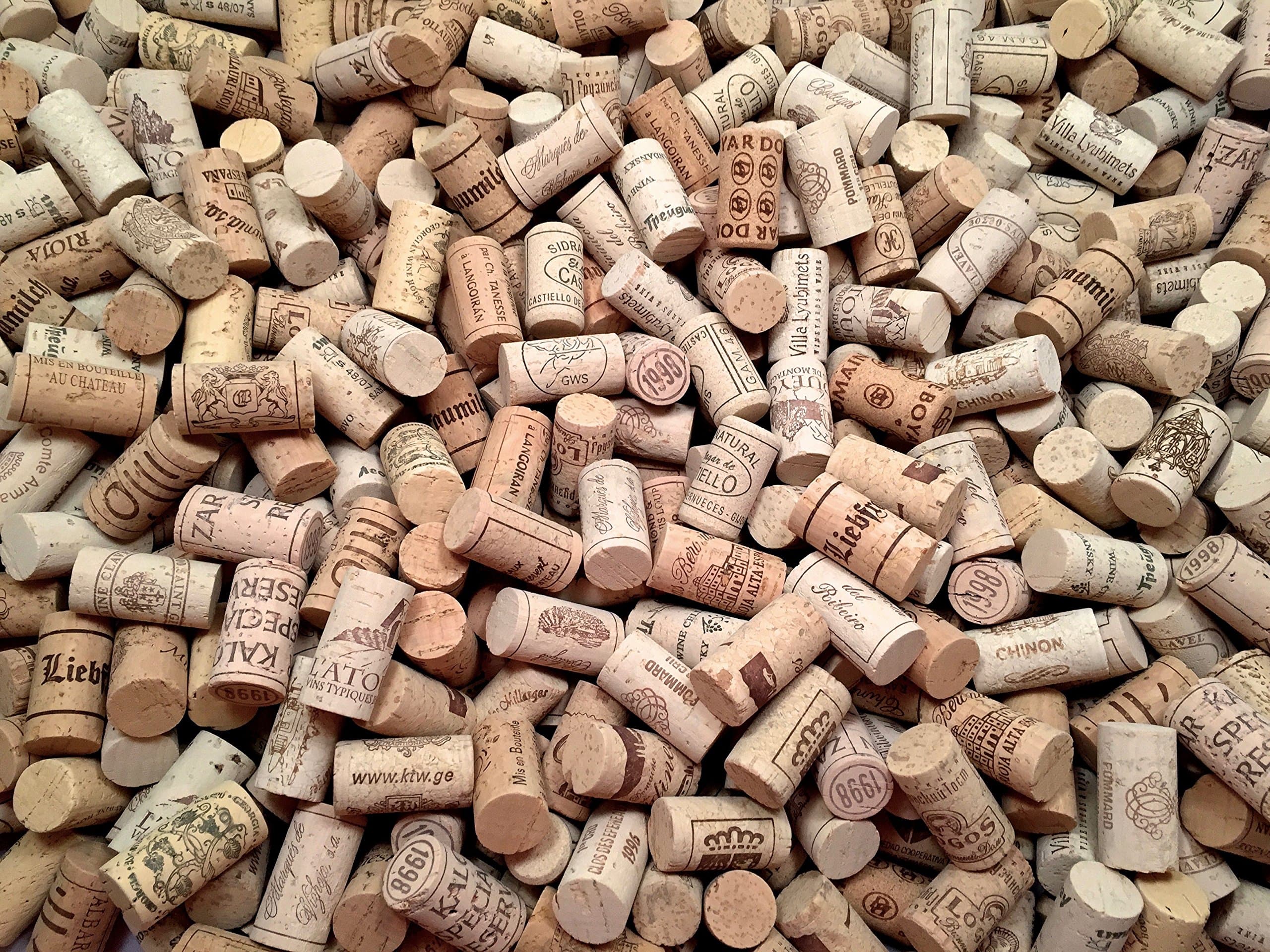 Wine Corks, New Authentic All Natural, Premium Printed Winery-Marked, Craft Grade Cork, Uncirculated, Uniform & Clean, DIY Crafting, Agglomerated & Natural Never Used/Recycled 25 New Wine Corks