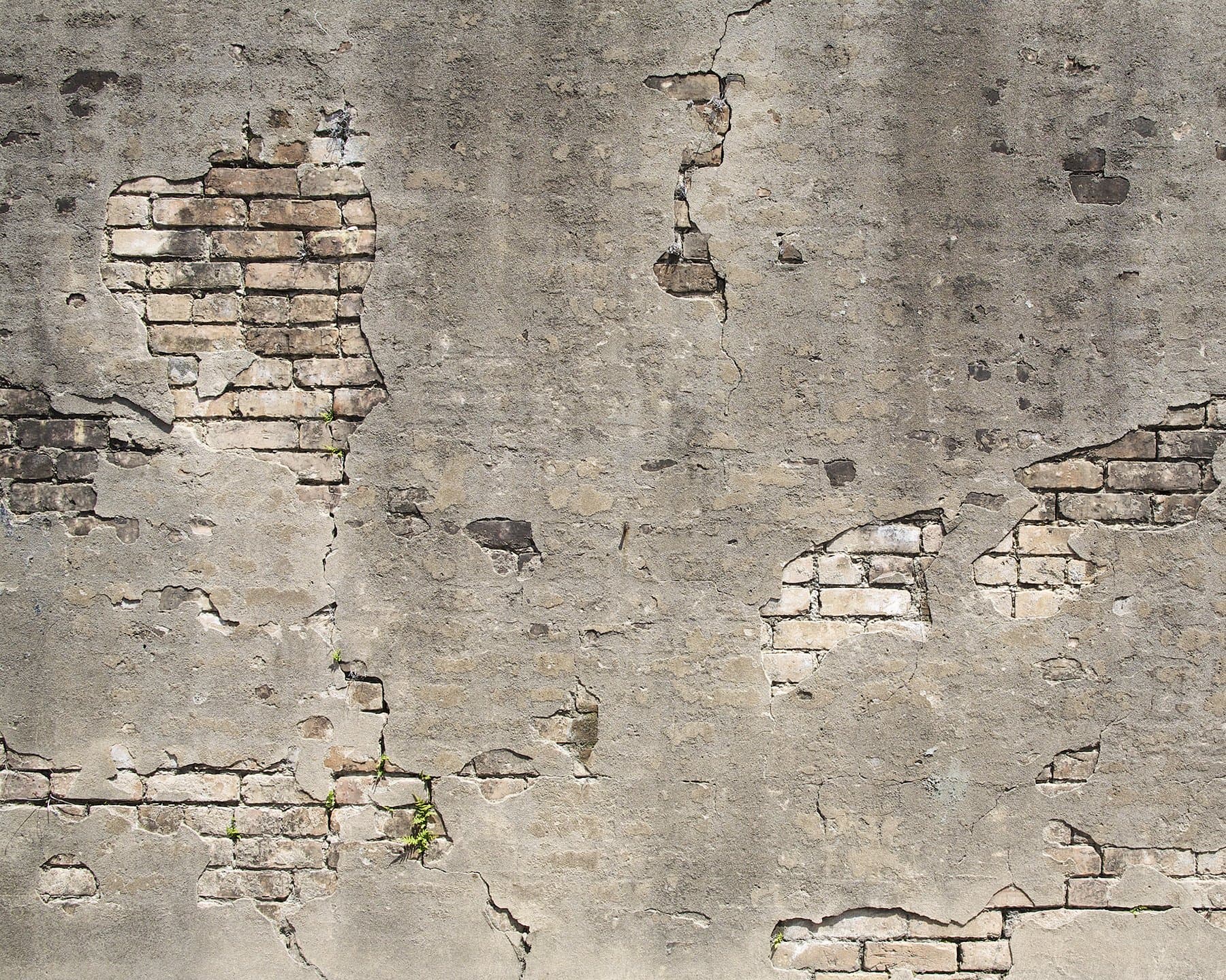 Wall Rogues WR50520 Broken Concrete Wall - Paste The Wall Wallpaper Mural - 300cm x 240cm - Grey