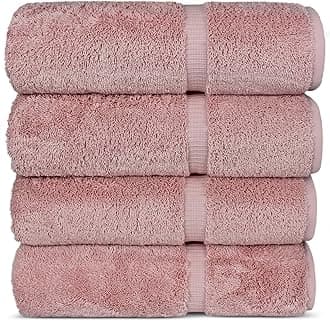 Chakir Turkish LinensHotel & Spa Quality 100% Cotton Premium Turkish Towels | Soft & Absorbent (4-Piece Bath Towels, Pink)