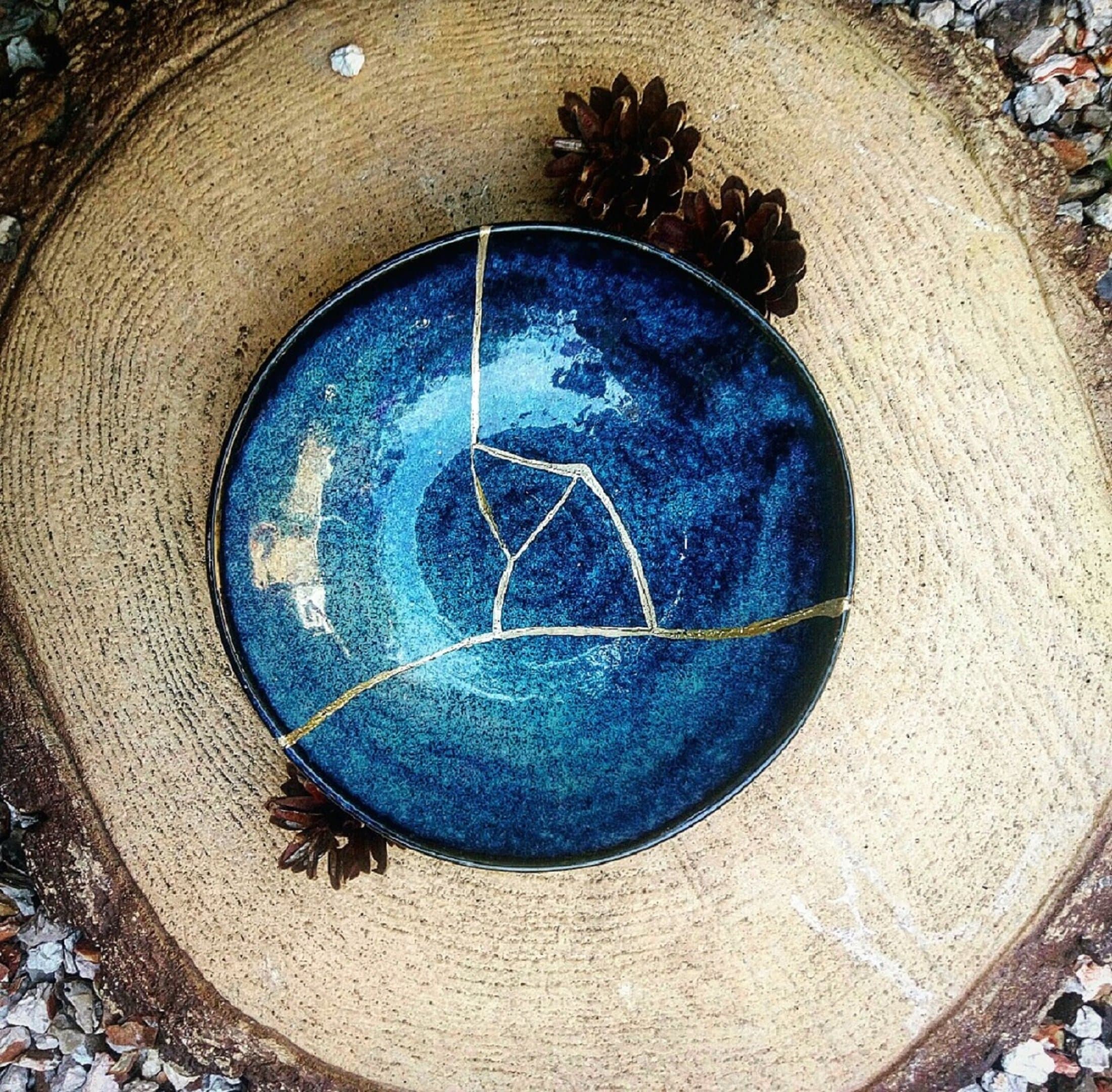 Kintsugi - Bowls & Plates (Navy Blue)