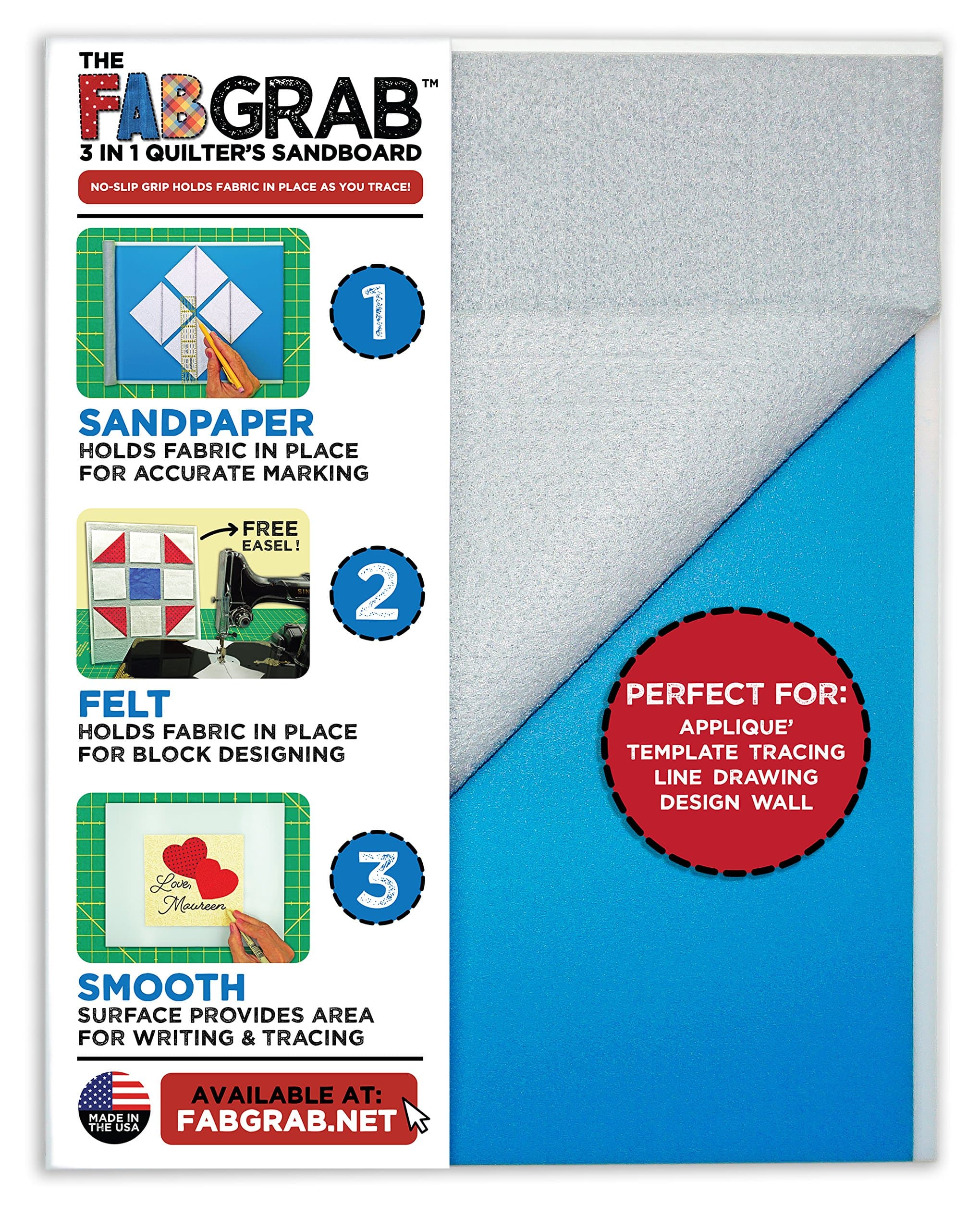 FABGRAB 3 in 1 Quilter's Sandboard