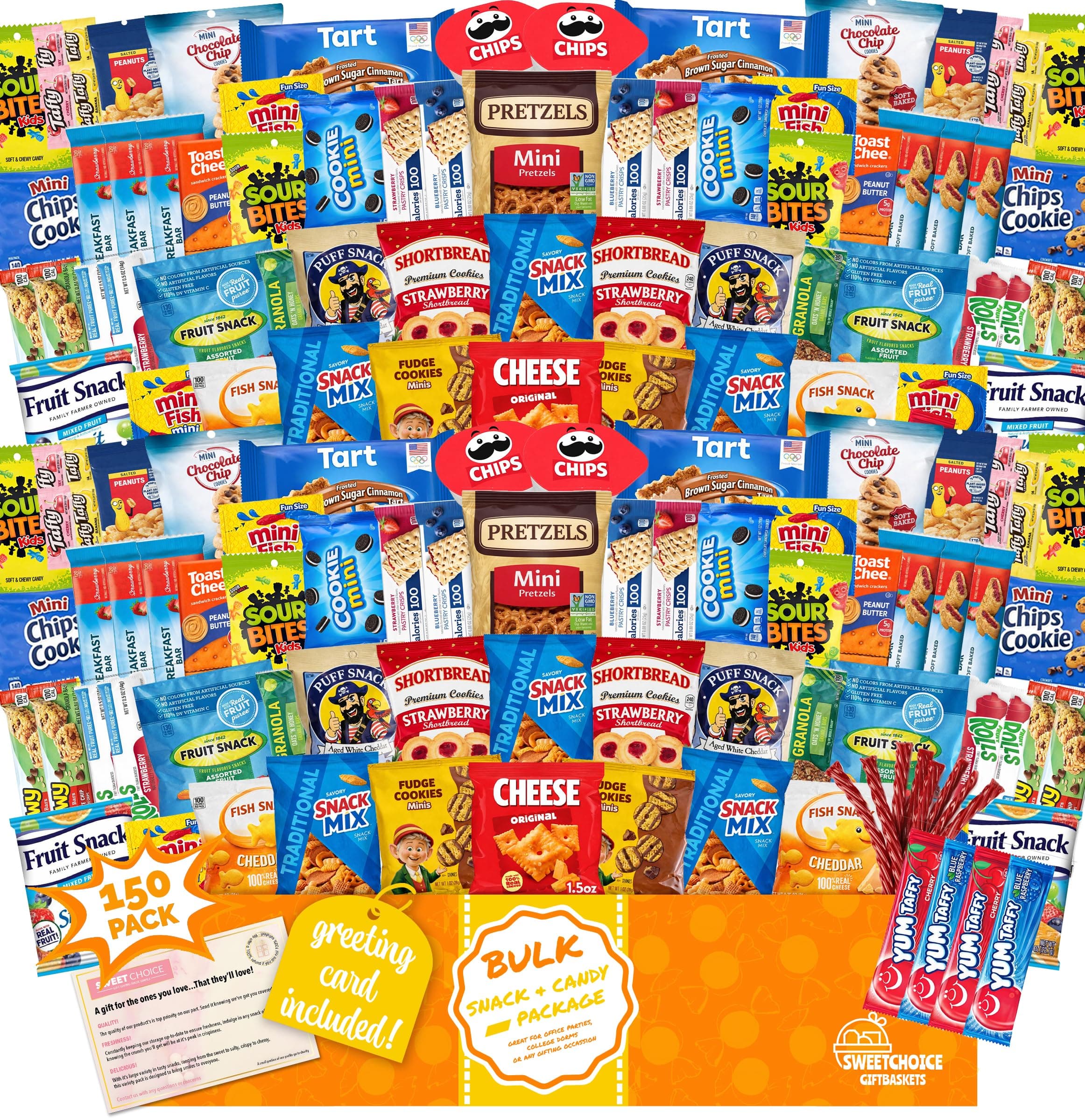 Snack Box Variety Pack (150 Count) - Bulk Snacks Variety Pack for Adults, Kid...