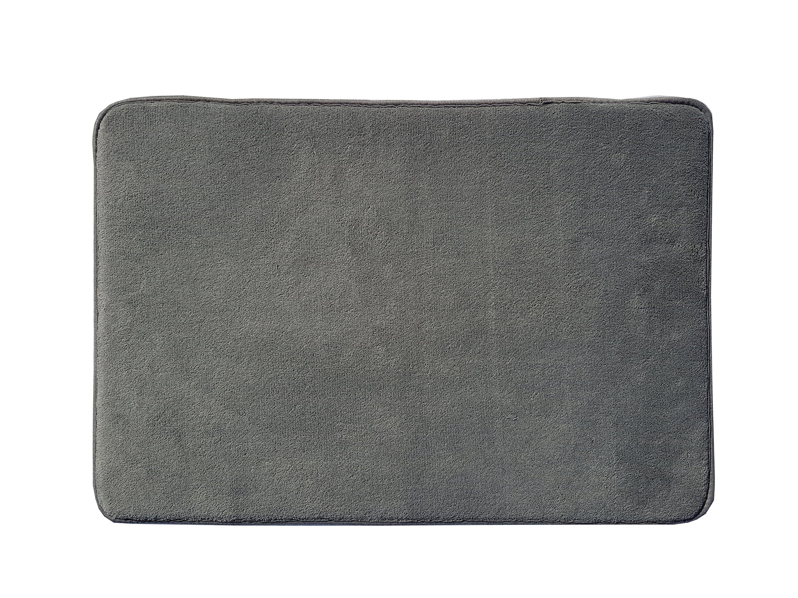 Soft Memory Foam Bathroom Mat - Non Slip Bath Mat - 17" x 24" (17"x24", Grey)