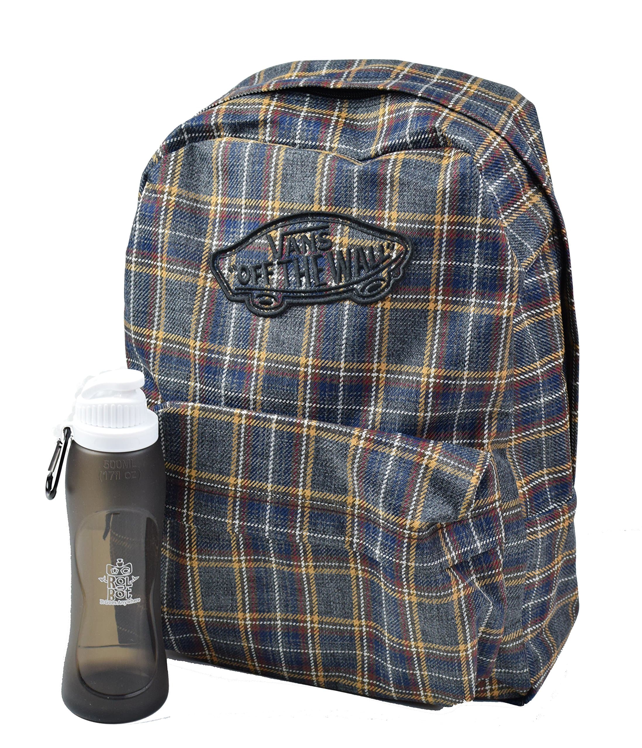 Vans Realm Backpack Bundle With Rol-Bot Water Bottle