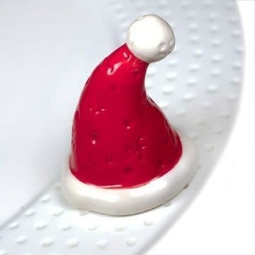 Nora Fleming Santa Hat Mini - Santa Stops Here A43 by Nora Fleming