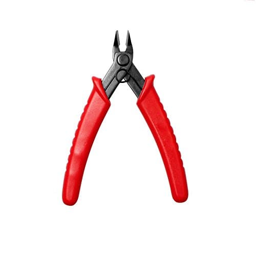 LucyGod Mini Wire Cutter Electronic Wire Side Small Cable Cutter Chrome-vanadium Steel Anti-slip Plastic Diagonal Stripper Plier for SOFT THIN Material