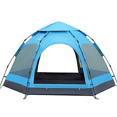 5-8 persons Tent Double Automatic Tent One Room Camping Tent 1500-2000 mm Oxford Waterproof Thermal / Warm Windproof Rain-Proof-Camping / , sky blue
