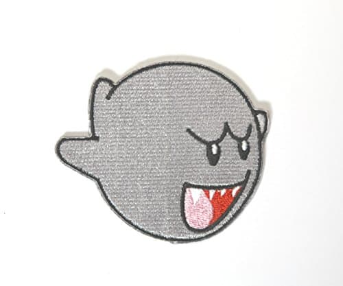 CoolPartNew Arrival Ghost Boo Super Mario Game Embroidered Patch Iron On/Sew On Clothing Cartoon Embroidery Patch Badge Perfect Patches