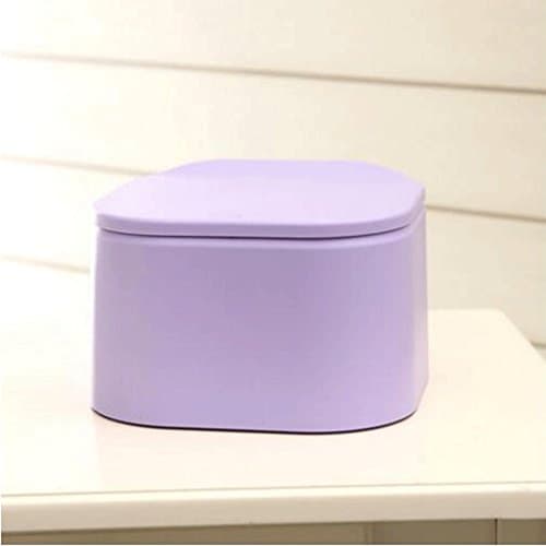 GAOLILI Mini Office Desktop Trash Canopy Coffee Table Trash Cans Covered With Creative Small Dustbins ( Color : Purple )