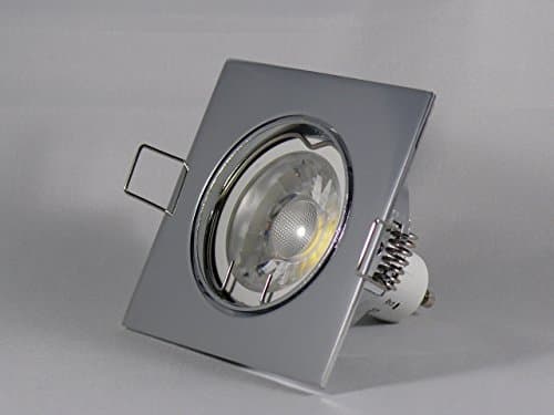 Saturn Chrome Flush-Mount Light 3 Watt 280 Lumen cold white COB LED 230 V/GU10 – Set of 4 Modern 5 Watt