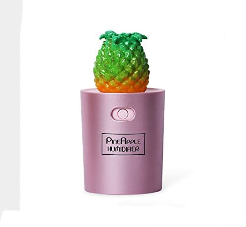 TMKOO Ultrasonic atomizer humidifier and aroma diffuser USB air humidifier, no noise, 7 color LED lights, no radiation, no stimulation, suitable for your home and office (Color : Rose gold)