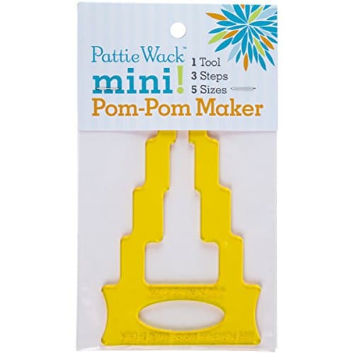 Pattiewack Designs PattieWack Mini Pom Maker x 3 Makes 5 Sizes: .5, 1, 1.5, 2 2.5-inch, Other, Multicoloured, 0.12 x 1.01 x 17.78 cm