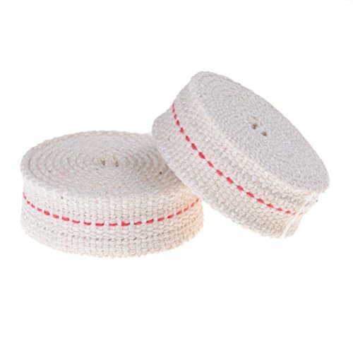 WANTING 2 Rolls 3/4” 3.2ft Flat Cotton Oil Wick, for Paraffin Oil Or Kerosene based Lanterns, Lantern Oil Lamps with Genuine Red Stitch