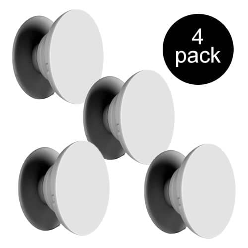 Multi-Function Expanding Phone Stand and Grip socket pop for Smartphone Tablets MP3 and more - 4 Pack White