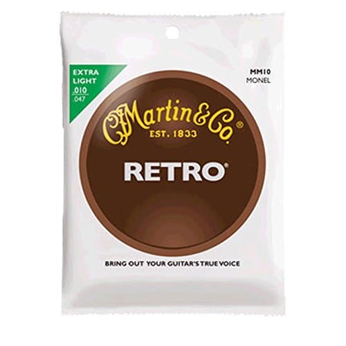 Martin and CO. Extra Light Retro Guitar Strings MM10 (.010/.047) + 6 Free Plectrums