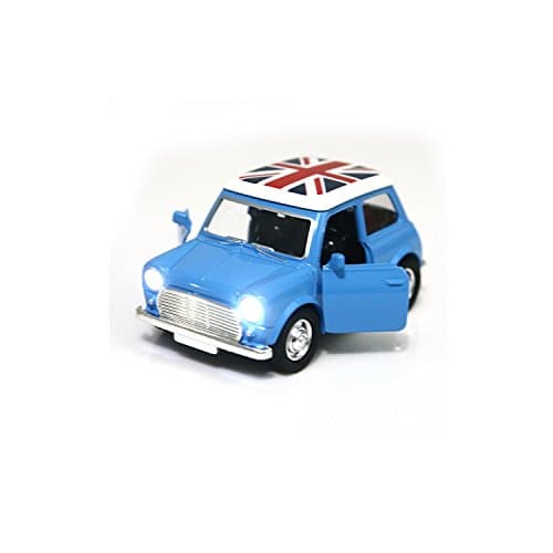 Toy Diecast Car Play Vehicles, Pull Back Action with Lights and Sounds 1:38 - iPlay, iLearn (Blue-3)