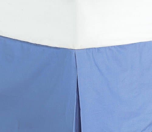 Divatex 200-Thread Count Queen Bed Skirt/Dust Ruffles, Blue