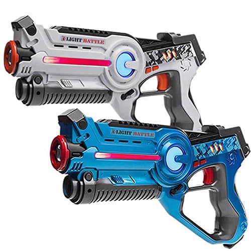 2 laser guns. Light Battle Active Laser Tag Set: 1 Laser Gun Blue + 1 Laser Gun White - Lazer Tag Toy Gun For Kids - LBAP10234