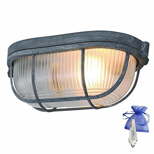 Vintage Retro Industrial High Power E27 OR use as Ceiling Light Lamp Wall Light in Grey 230 V + Giveaway