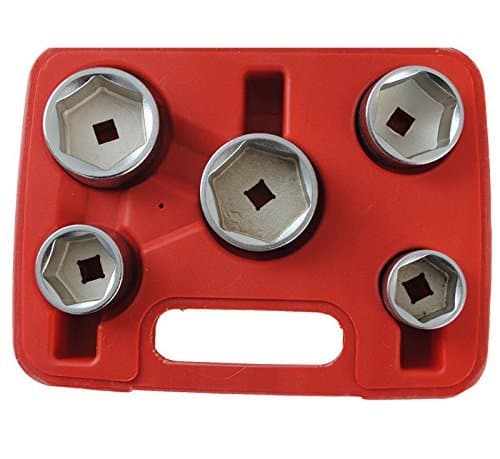 D2B OIL FILTER SOCKET SET CAP WRENCH KIT 5 PIECE 24 27 32 36 38 MM