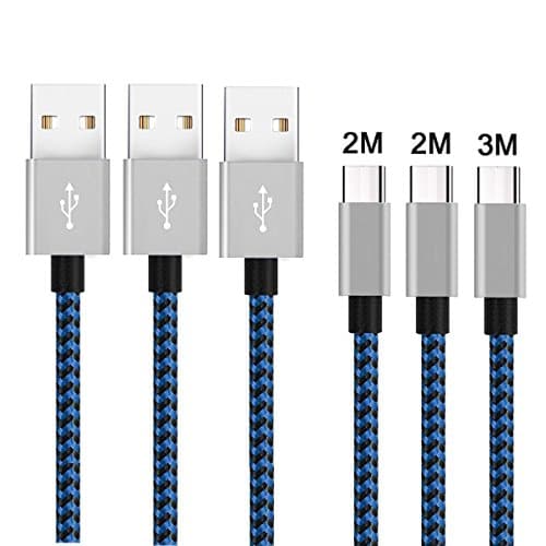 Gourde® Pack of 3 USB data C to USB B Charger Cable USB 2.0 Type A Male to USB 3.1 Type C Connector for USB Type C Devices Galaxy S8, S8 + Mate 9, P10 and other