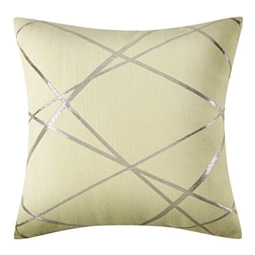 JOSCA 1 Pc Soft Shell Geometric Jacquard Square Throw Pillow Cushion Covers for Sofa(18" x 18",45x45cm) Beige