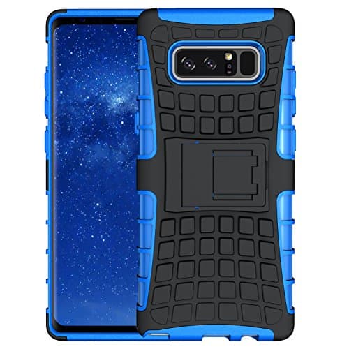 Samsung Galaxy Note 8 Case, Rugged Armour Heavy Duty Shockproof Protective Phone Case Cover with kickstand for Galaxy Note 8 - Blue