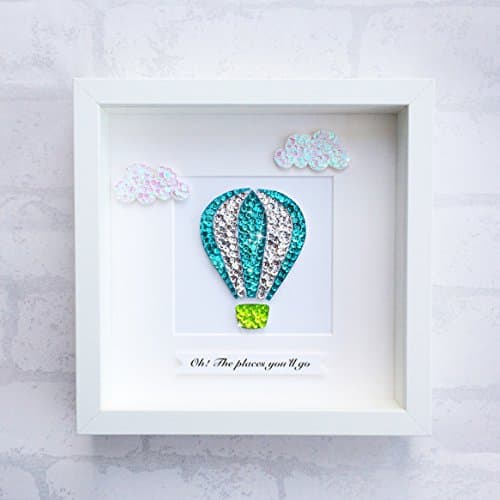Framed sequin Hot Air Balloon picture