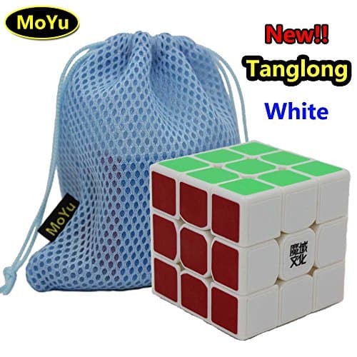 New MoYu TangLong 3 Layer Magic Cube Speed Puzzle Cube smooth turning Cube Toy Magic Cube (White) + One Cube Bag