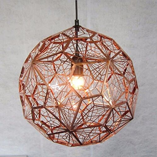 Ceiling Lighting Post-Modern Simplicity Hollow Etching Honeycomb Metal Ball Sectional View Chandelier Living Room Coffee Shop Electroplated Diamond LampRose Gold 40