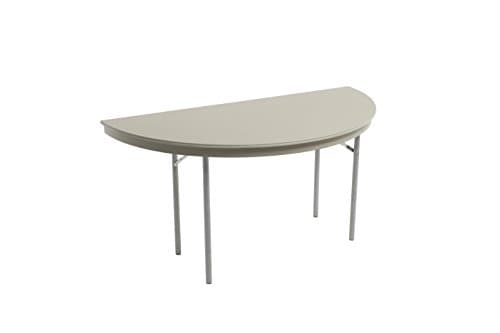 Dynalite Featherweight Heavy, Duty ABS Plastic Folding Table, Half Round, Half 48" Diameter x 29"H