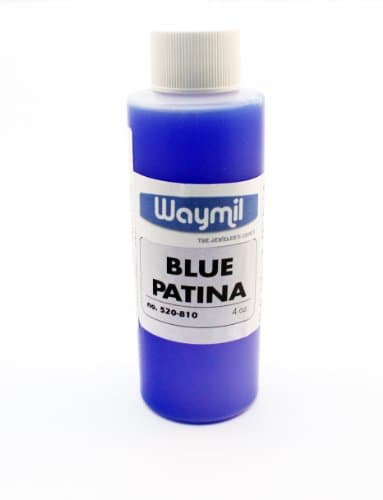 Blue Patina Aging Solution Oxidized copper, brass, bronze, and white metal