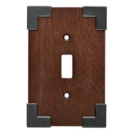 Brainerd Rowland Single Toggle Charcoal Ebony and Soft Iron Wall Plate
