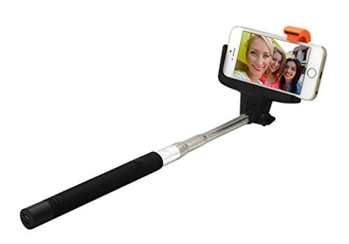 Extendable Wireless Bluetooth Selfie Stick Best For iPhone 5 & 6 Plus Android & Galaxy Smartphones - Adjustable Cell Phone Holder & Remote Shutter Button - Makes A Great Gift For Parties & Weddings