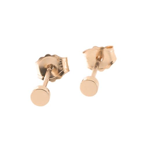 Automic Gold Solid 14k Yellow, White or Rose Gold Circle Earrings