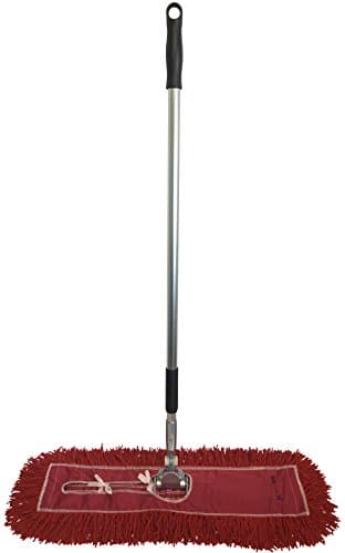 Ultimate Dust Mop Kit: Industrial-Grade Performance, Heavy-Duty Frame, Telescopic Handle - Red 48 Inch