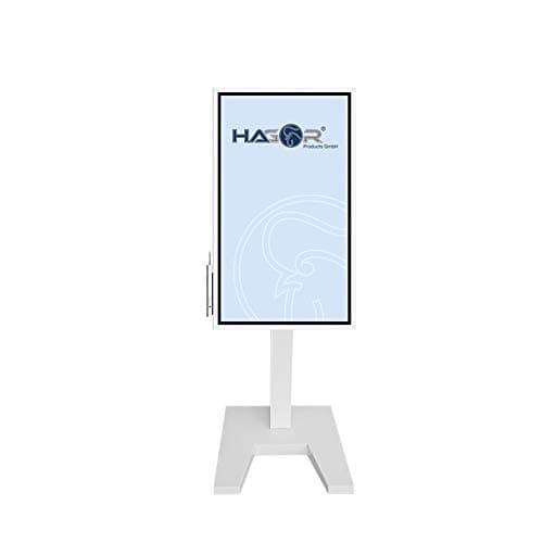 Hagor ST SA Flip Portable flat panel floor stand White 139.7 cm (55") - Flat Panel Floor Stands (Portable flat panel floor stand, White, Samsung WM55H, 139.7 cm (55"), Public display, 35 kg)